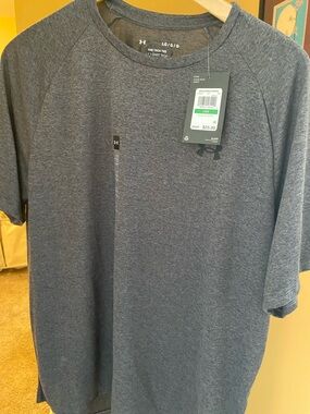 Under Armour Men's Short Sleeve Tech Tee - Heather Charcoal